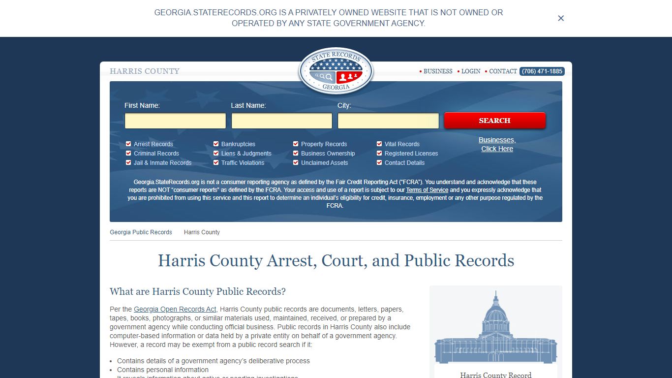 Harris County Arrest, Court, and Public Records